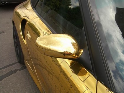 Gold Plated Porsche 911 Cabriolet in Russia