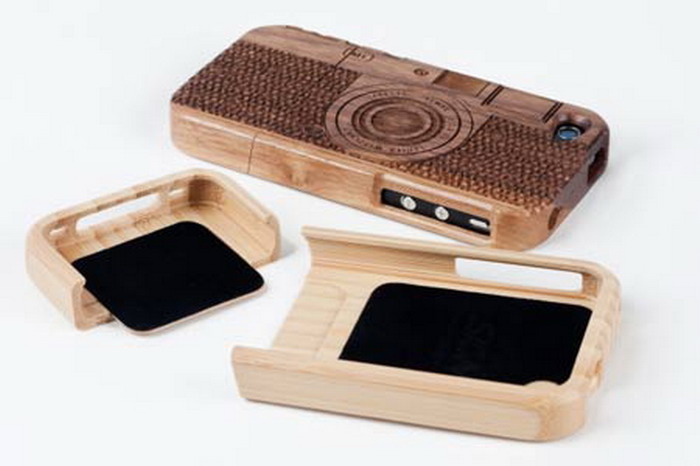 เคสไอโฟนลายกล้อง ที่ทำจากไม้จริง ๆ