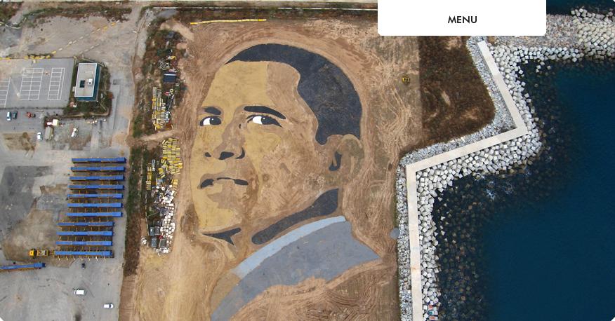 Sand Printing of Obama..!!!!