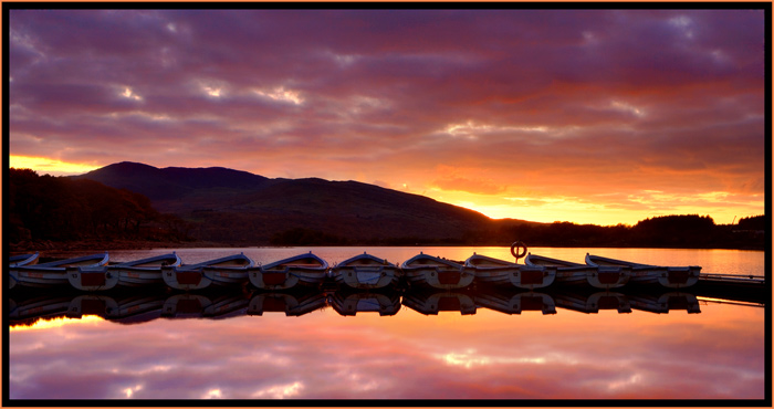 Rays of morning or evening sunshine