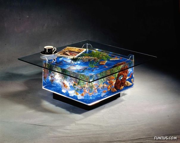 4) Fish Tank Coffee Table 