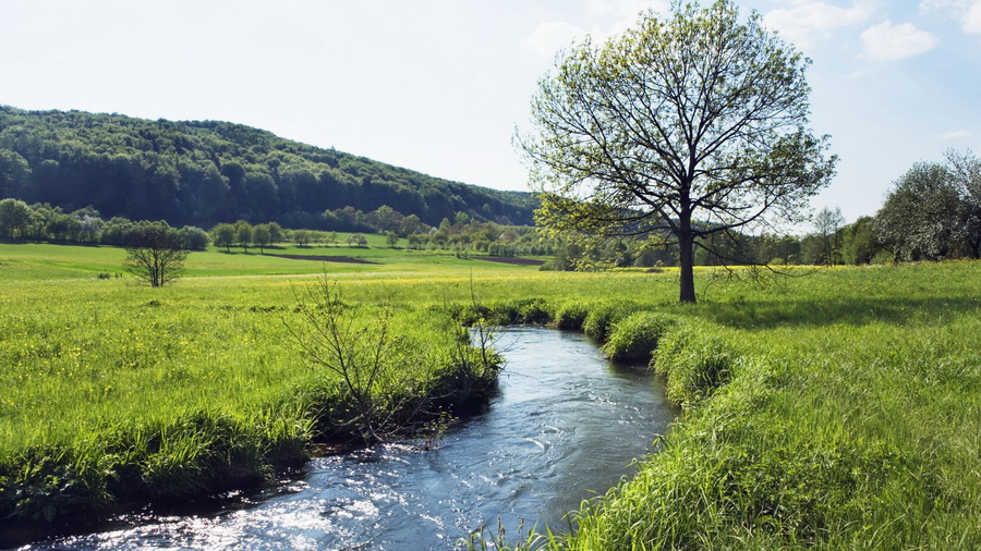 2. River running through meadow in Bavaria