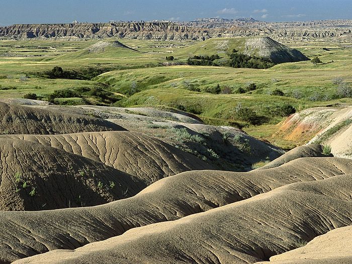 Eroded Landscape Badlands National Park South Dakota