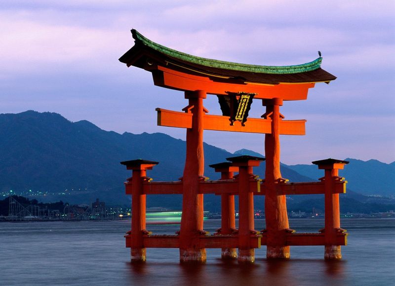 Grand Gate Itsukushima Shrine Miyajima Japan