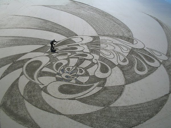**When Beaches Become Giant Sand Art Canvases**