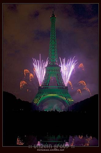 Eiffel Tower on Fire