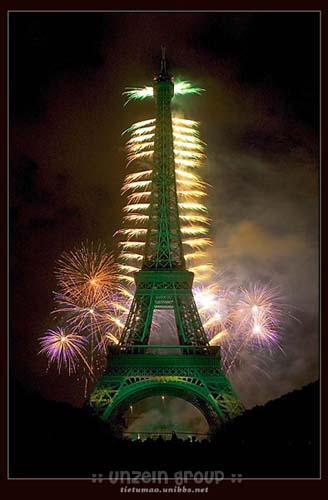 Eiffel Tower on Fire