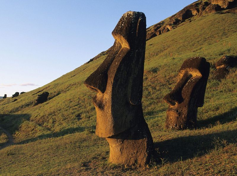 Moai Statues Easter Island Chile