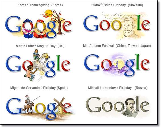 ♥ สัญลักษณ์ Google จากนานาชาติ ♥