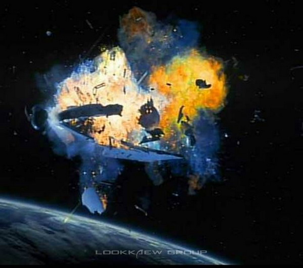 ภาพกระสวยColumbia ระเบิดบนอวกาศ