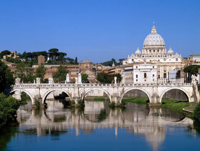 The Vatican and the Tiber River Rome