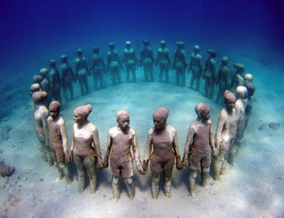 underwater sculptures การแกะรูปปั้นใต้น้ำ