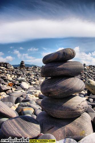 Rock pile at Hin Ngam Beach