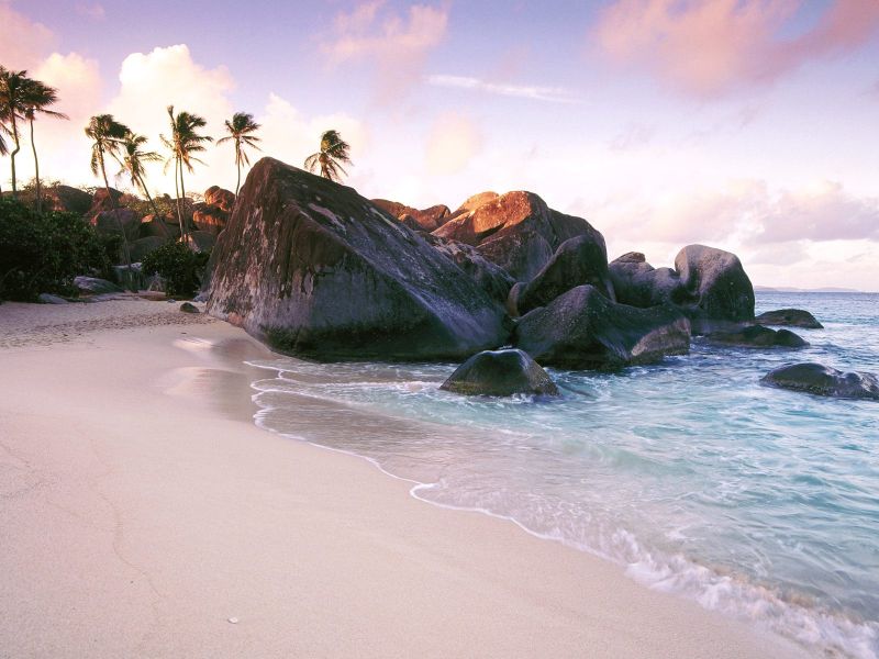 Virgin Gorda Island At Sunset, British Virgin Islands, West Indies