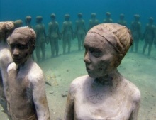 underwater sculptures การแกะรูปปั้นใต้น้ำ