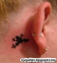 Cool Tattoos on the Ears 