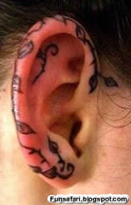 Cool Tattoos on the Ears 