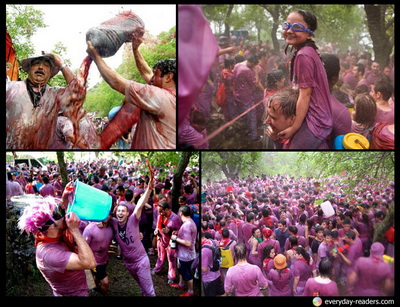 เทศกาลสาดไวน์ (Wine Pouring) สถานที่ : ประเทศสเปน