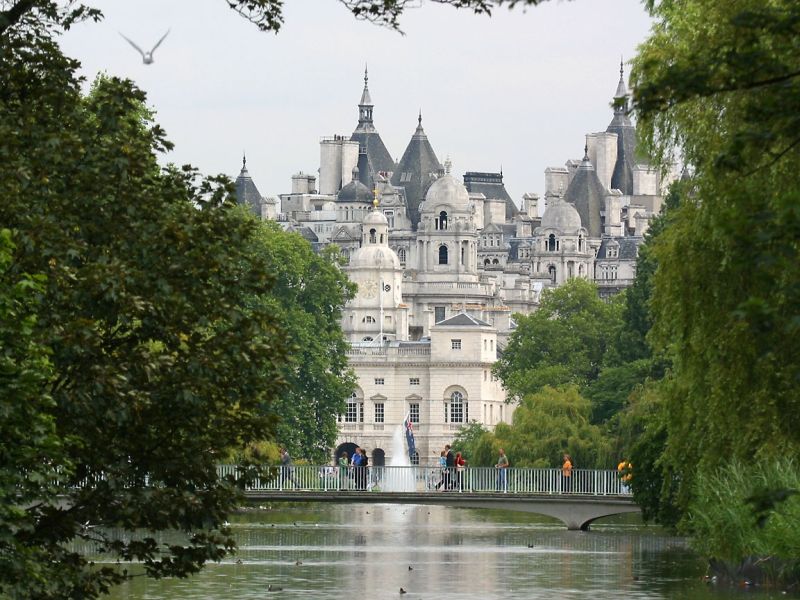 Government Buildings Across St James Park Lake