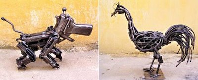 Guns Into Sculptures