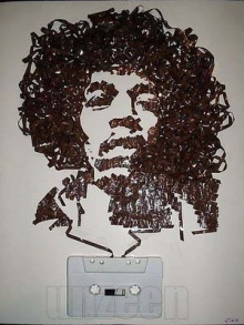 Portraits made by Cassette Tape