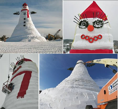 ตุ๊กตาหิมะ ที่สูงที่สุด ที่อเมริกา มีชื่อว่า โอลิมเปีย