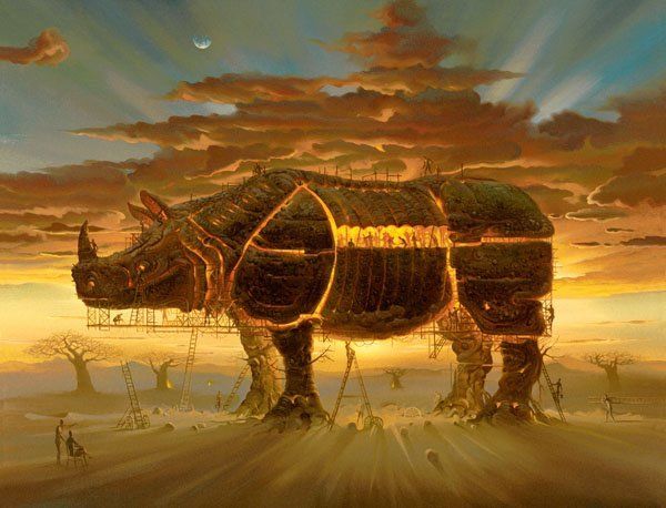 ภาพวาดโดย Vladimir Kush แนว Illusion