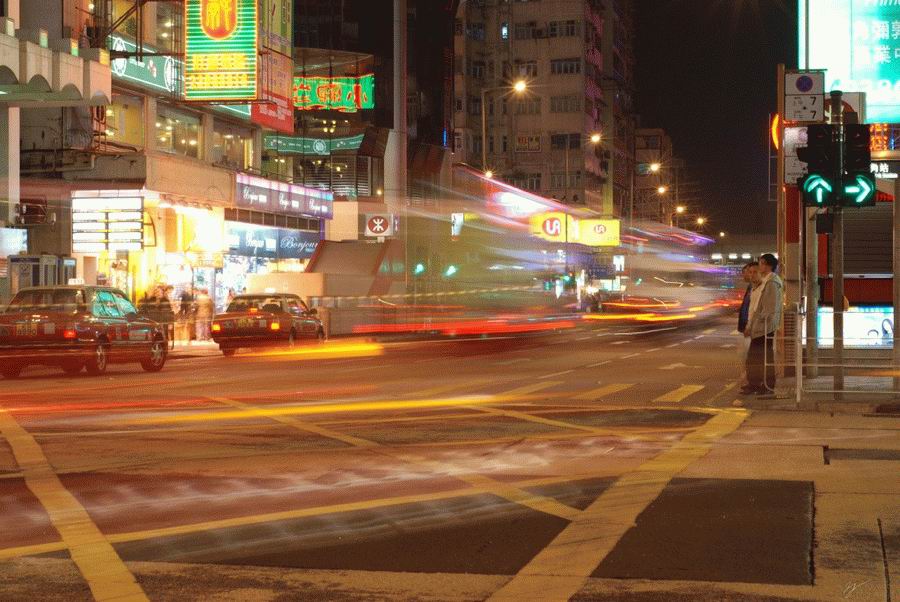 Beautiful Night Scene in Hong Kong