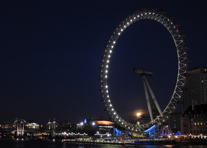 London eye  รถไฟเหาะยามคํ่าคืน