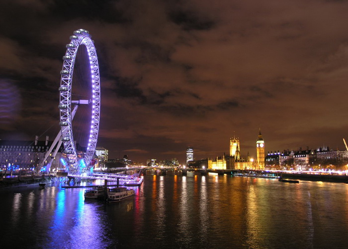 London eye  รถไฟเหาะยามคํ่าคืน