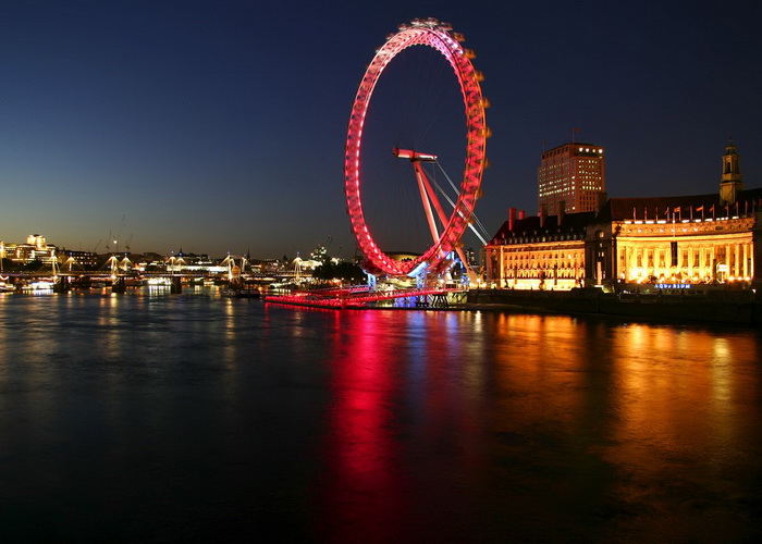 London eye  รถไฟเหาะยามคํ่าคืน