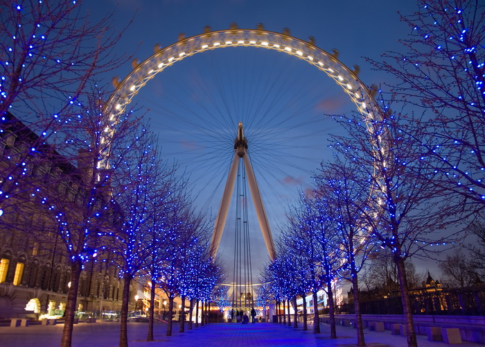 London eye  รถไฟเหาะยามคํ่าคืน