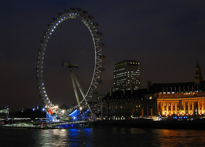 London eye  รถไฟเหาะยามคํ่าคืน